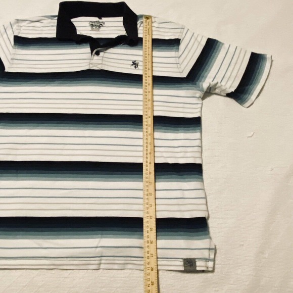 South Pole Polo Shirt Mens Size XL Black Green White Striped With Collar - Picture 13 of 16